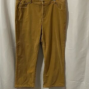 Charter Club Mustard Yellow Corduroy Pants